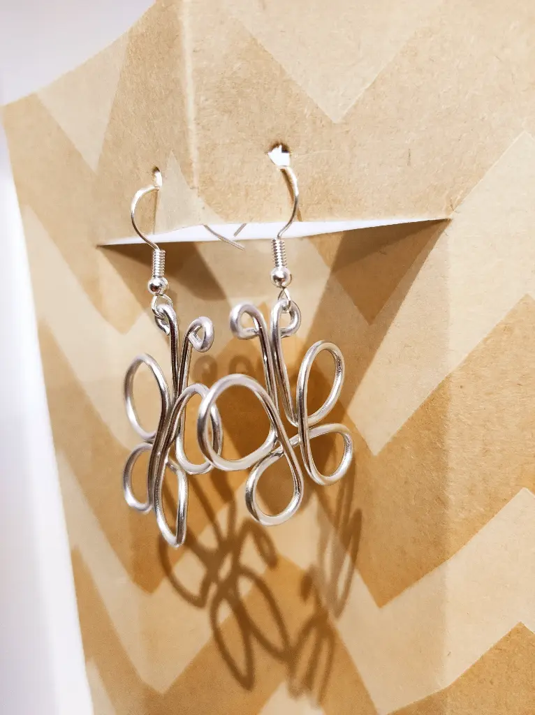 Boucles d'oreilles Fantaisie en Fil d'aluminium