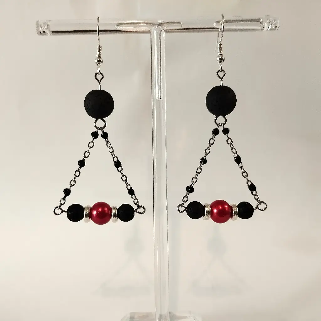 Boucles d'oreilles Pierre de Lave