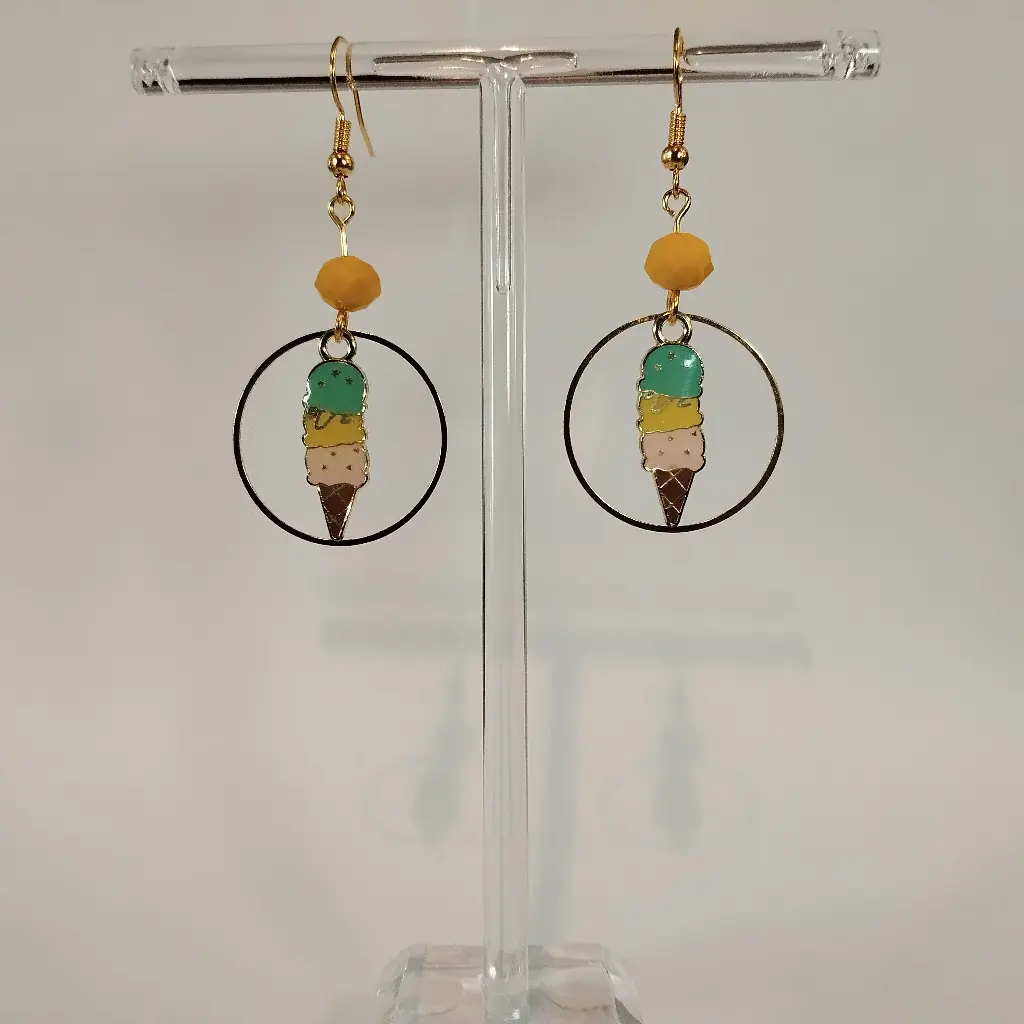 Boucles d'oreilles thème Ananas et Palmier