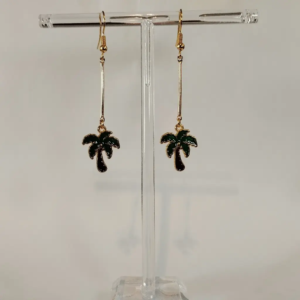 Boucles d'oreilles thème Ananas et Palmier