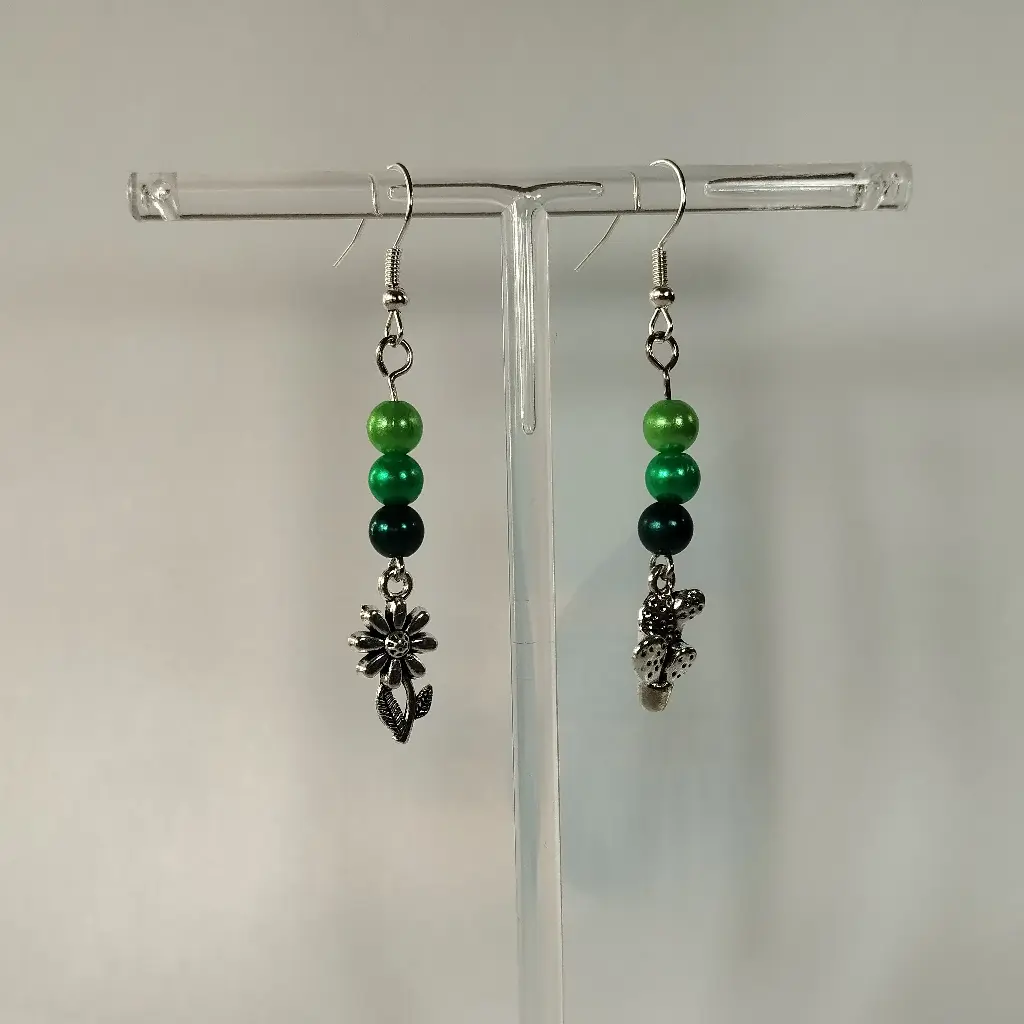Boucles d'oreilles Fantaisie 3 Perles