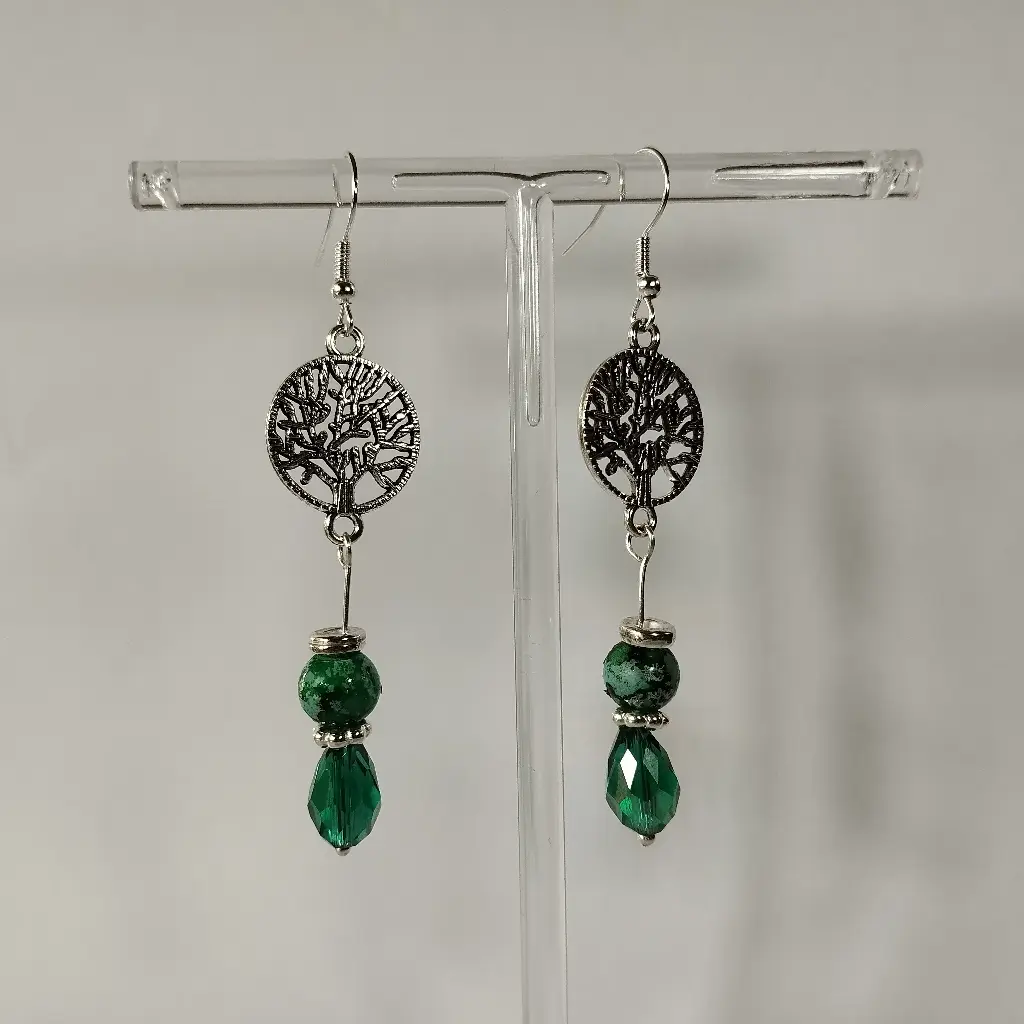 Boucles d'oreilles Breloque et Perle Goutte