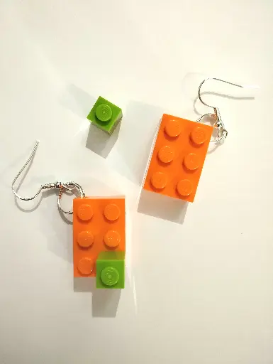 [340c] Boucles d'oreilles Fantaisie Lego