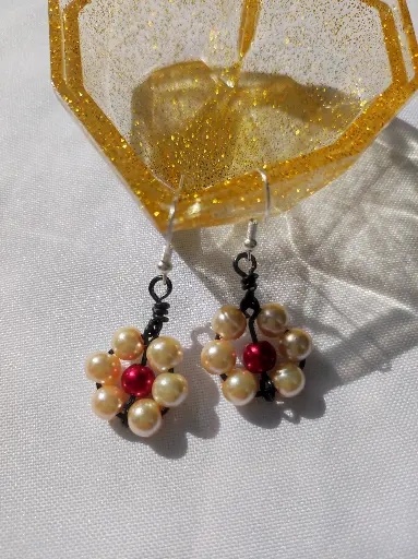 [240f] Boucles d'oreilles Fantaisie thème Fleur