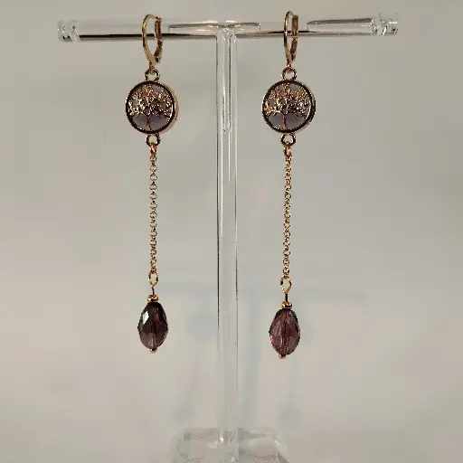 [592] Boucles d'oreilles Arbre de Vie