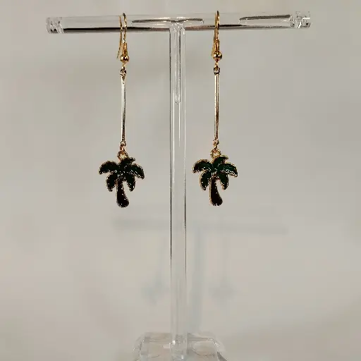 [565] Boucles d'oreilles thème Ananas et Palmier