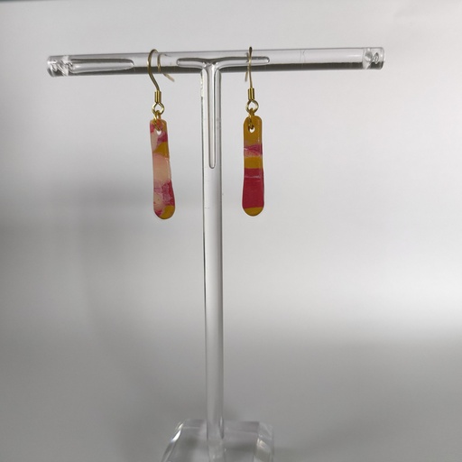 [691] Boucles d'oreilles en pâte Fimo Goutte