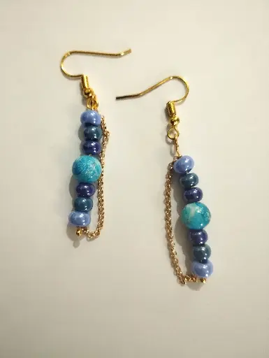 [420c] Boucles d'oreilles Fantaisie Perle