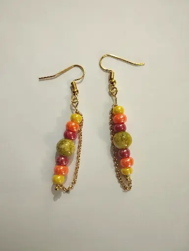 [420a] Boucles d'oreilles Fantaisie Perle